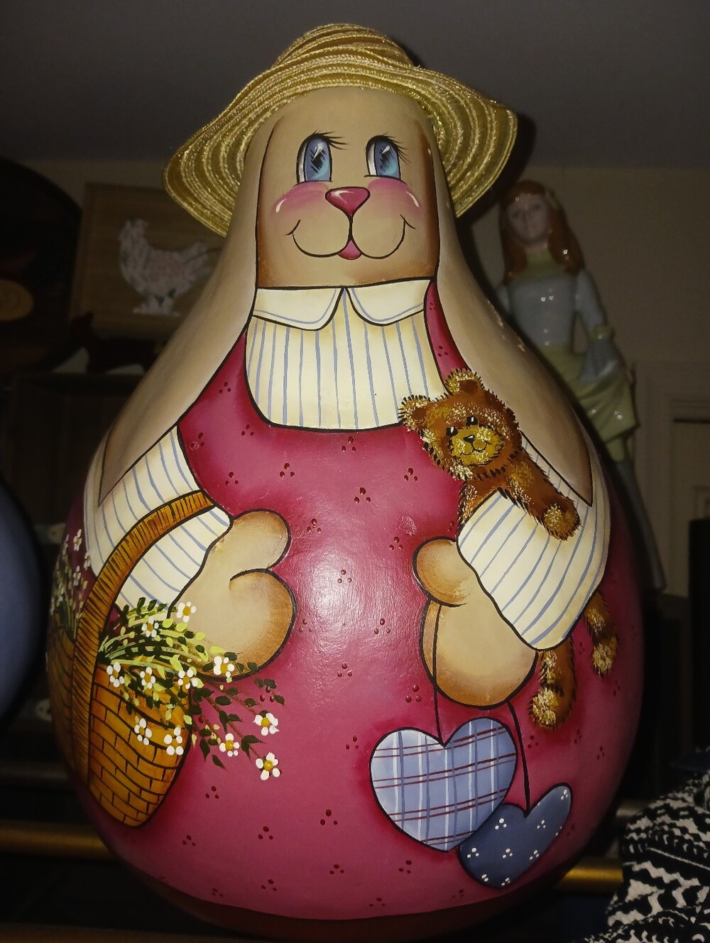 Large Hand-Painted Rabbut Gourd - Picture 2 of 2